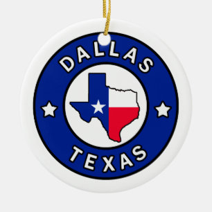 Dallas Texas Julgransprydnad Keramik