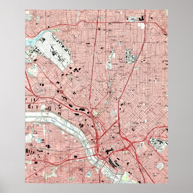 Dallas Texas Karta (1995) Poster (Framsidan)