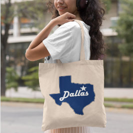 Dallas, Texas Lone Star State Karta Cute DFW Texan Tygkasse