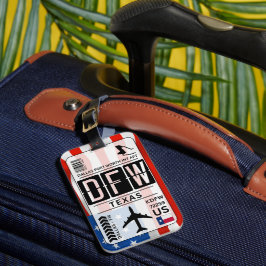 Dallas Texas Luggage Tag Bagagebricka