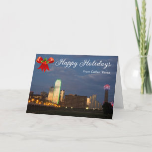 Dallas Texas Lycklig Helgdag Card jul Tack Kort
