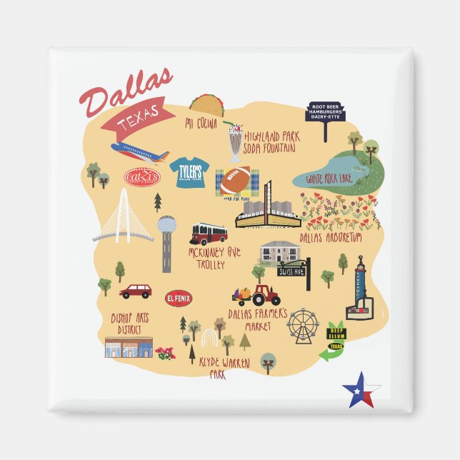 Dallas Texas Magnet (Framsidan)