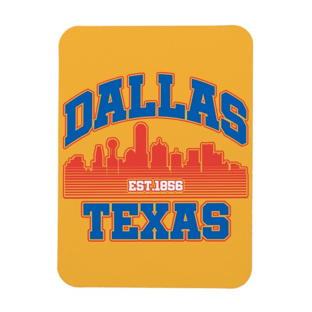 Dallas,Texas Magnet (Vertikal)