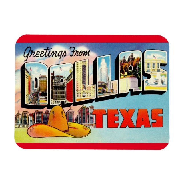 Dallas Texas Magnet (Horisontell)