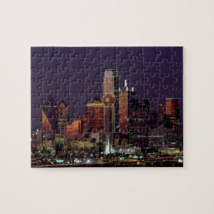 Dallas Texas natthorisont Pussel