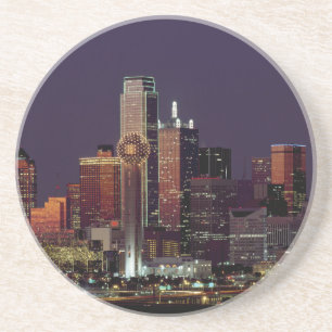 Dallas Texas natthorisont Underlägg Sandsten