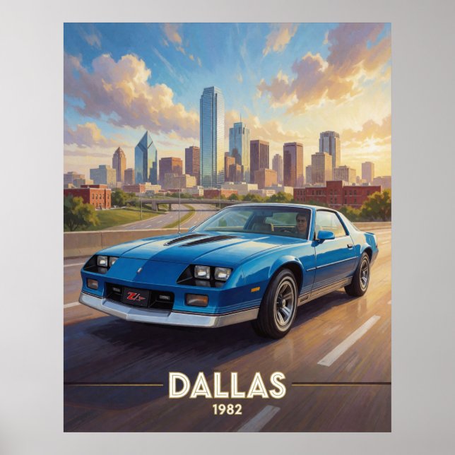 Dallas Texas Prestandavägar 1982 Poster (Framsidan)