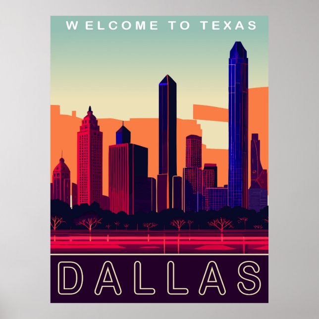 Dallas, Texas, Resa Poster (Framsidan)