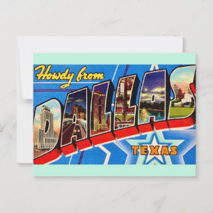 Dallas Texas Retro Hälsning vykort