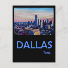 Dallas Texas Retro Travel Poster Vykort