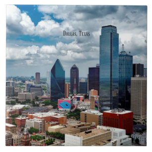 Dallas, Texas siluett Kakelplatta