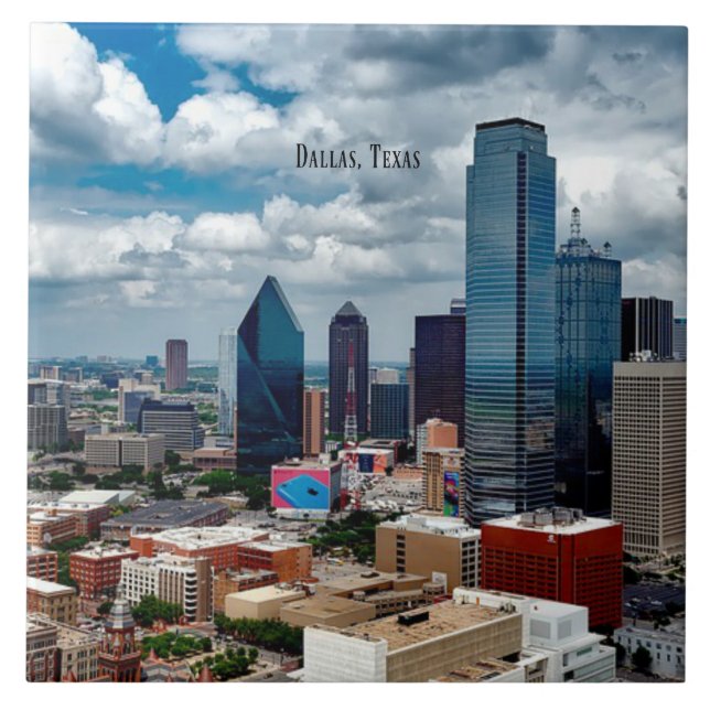 Dallas, Texas siluett Kakelplatta (Framsidan)