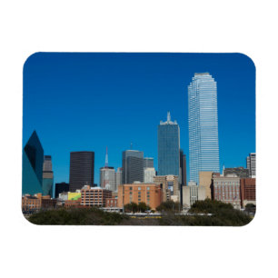 Dallas Texas siluett vid solnedgång Magnet