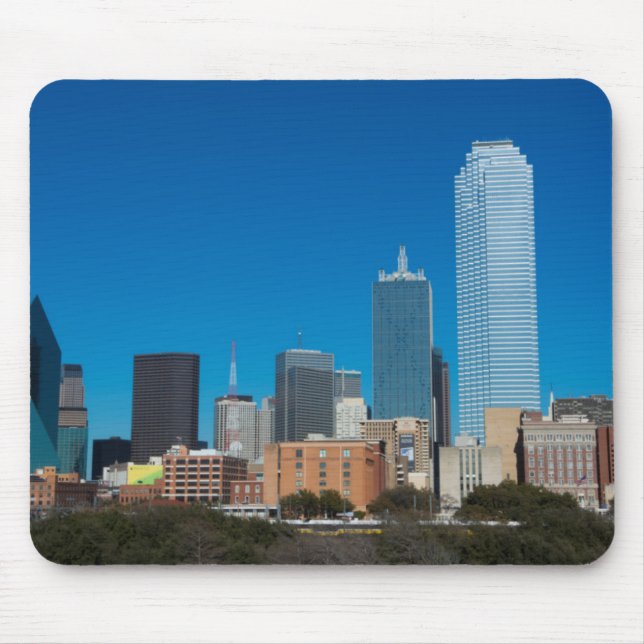 Dallas Texas siluett vid solnedgång Musmatta (Framsidan)