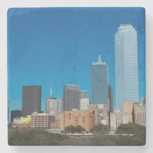 Dallas Texas siluett vid solnedgång Underlägg Sten