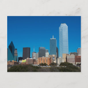 Dallas Texas siluett vid solnedgång Vykort