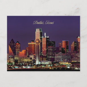 Dallas, Texas siluett Vykort