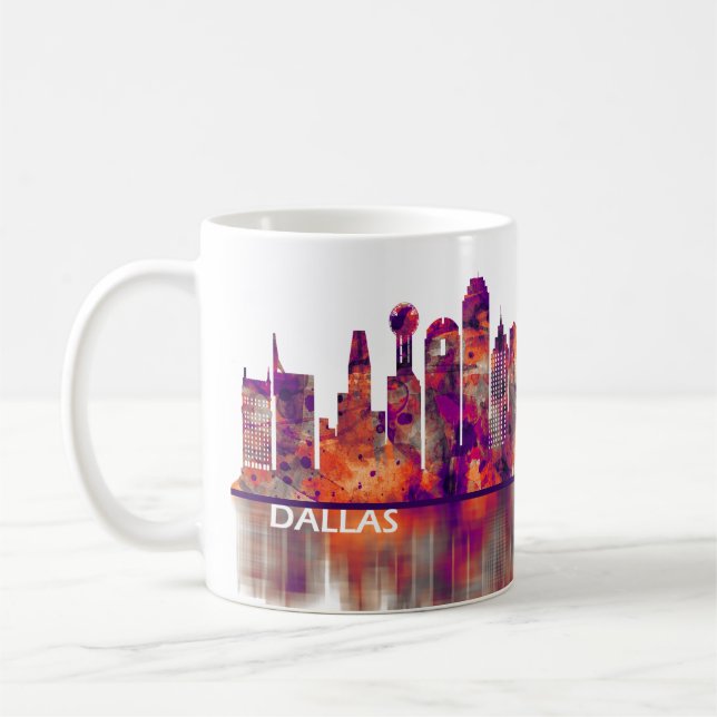 Dallas Texas Skyline Kaffemugg (Vänster)