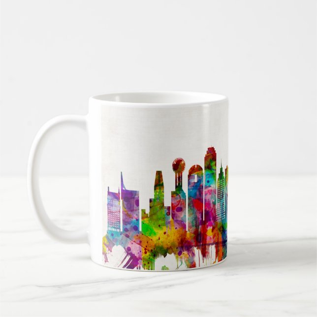 Dallas Texas Skyline Kaffemugg (Vänster)