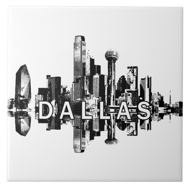 Dallas, Texas skyline Kakelplatta (Framsidan)