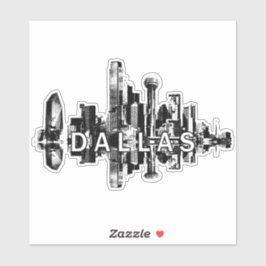 Dallas, Texas skyline Klistermärken