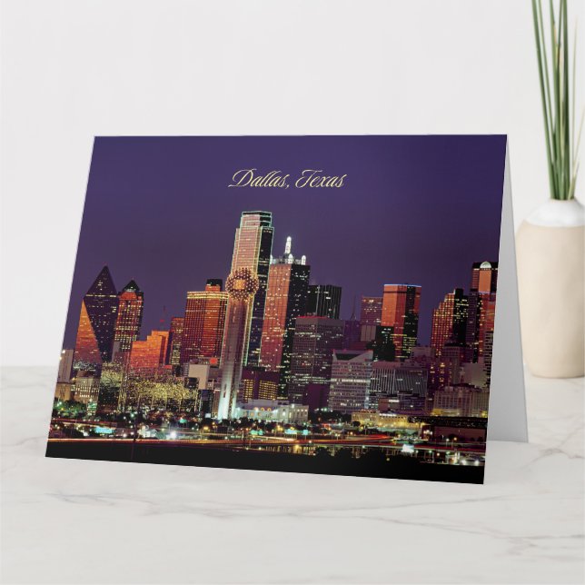 Dallas, Texas skyline Kort (Framsida)