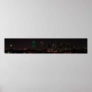 Dallas, Texas Skyline på natten Poster