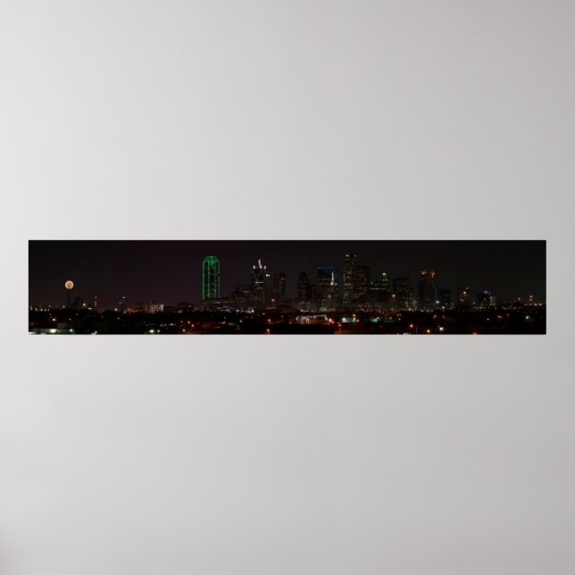 Dallas, Texas Skyline på natten Poster (Framsidan)