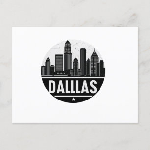 Dallas Texas Skyline Postcard Helg Vykort