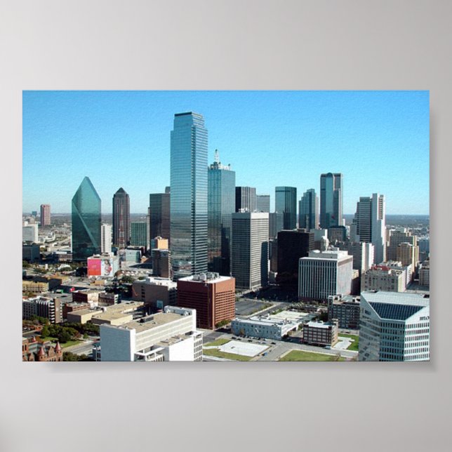 Dallas Texas Skyline Poster (Framsidan)