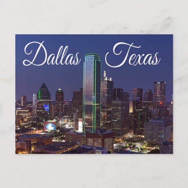Dallas, Texas Skyline, United Stater Postcard Vykort (Framsida)