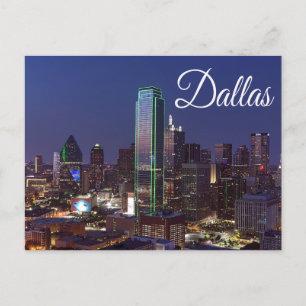 Dallas, Texas Skyline, United Stater Postcard Vykort