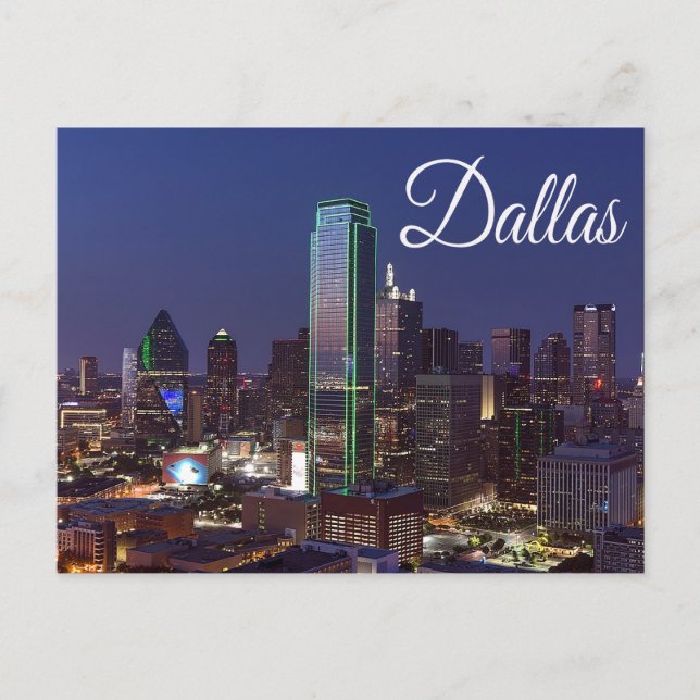 Dallas, Texas Skyline, United Stater Postcard Vykort (Framsida)