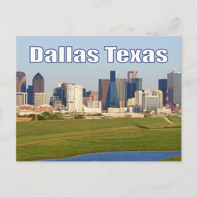 Dallas, Texas Skyline, United Stater Postcard Vykort (Framsida)
