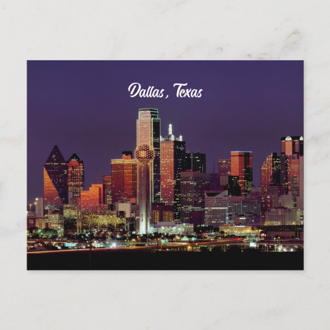 Dallas, Texas skyline Vykort (Framsida)