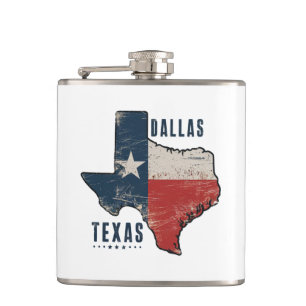 Dallas Texas State Karta Flagga Fickplunta