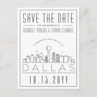 Dallas, Texas | Stiliserad Skyline Spara datum