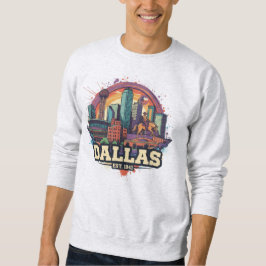 Dallas Texas T-Shirt | Pridet Lone Star State City Lång Ärmad Tröja