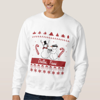 Dallas Texas Tacky Julafton Sweatshirt Snögubbe Ro