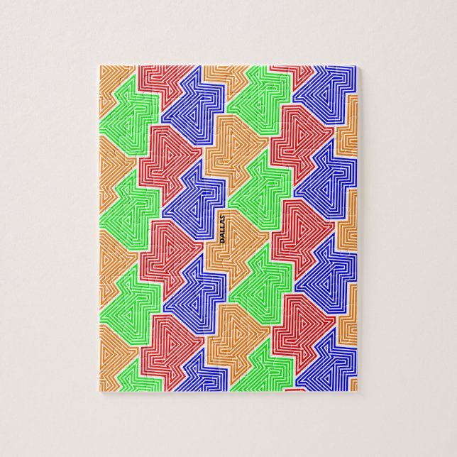 "Dallas - Texas" tessellated pussel (Vertikal)