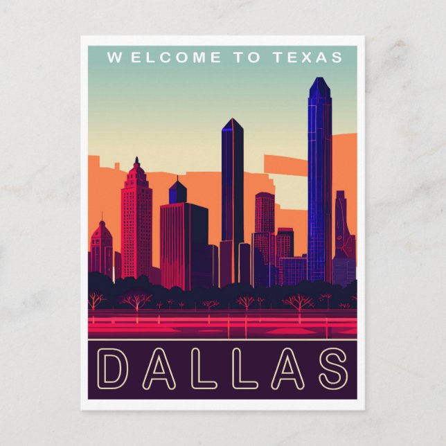 Dallas, Texas, Travel Vykort (Framsida)