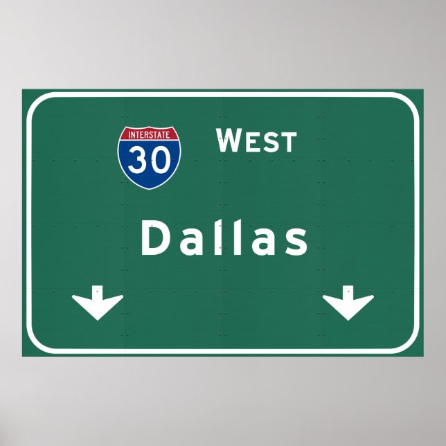 Dallas Texas tx Interstate Highway Freeway Road : Poster (Framsidan)