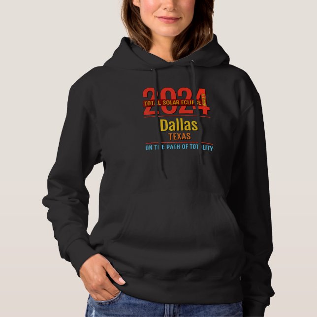 Dallas Texas TX Total Solar Eclipse 2024 4 T Shirt (Framsida)
