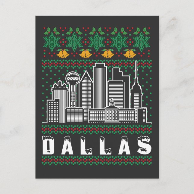 Dallas Texas Ugly jul Vykort (Framsida)