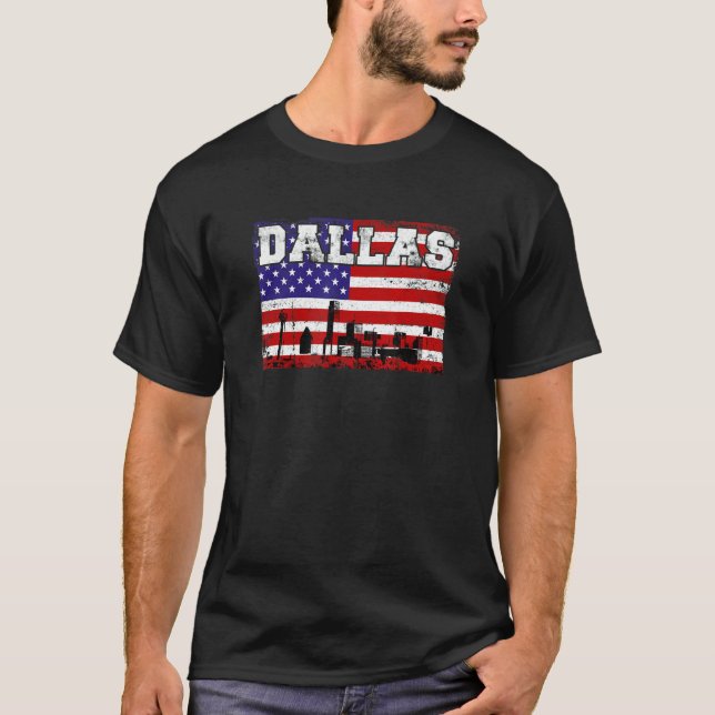 Dallas Texas Usa America T Shirt (Framsida)