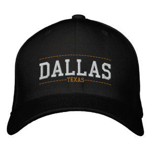 Dallas Texas USA Embroiderade Hats Broderad Keps