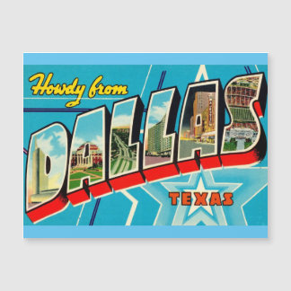 Dallas, Texas Vintage resor Magnetic Card