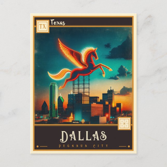 Dallas, Texas | VINTAGE Vykort (Framsida)