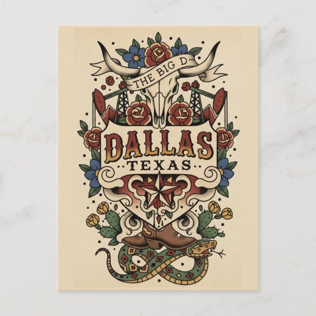 Dallas Texas Vykort (Framsida)