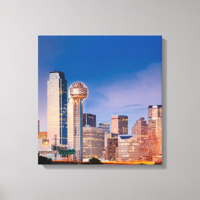 Dallas Texas Wrapped Canvas Art 16.80 X 17.50 (Framsida)